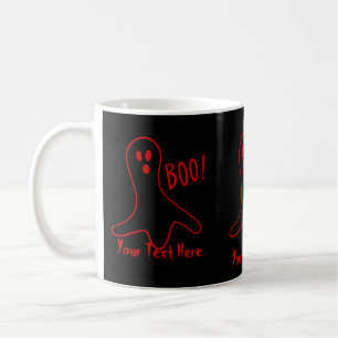rolig spöke som ropar design för buhalloween kaffemugg