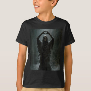Rolig spökhjärta händer skrämmande ansikte hallowe t shirt