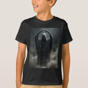 Rolig spökhjärta händer skrämmande ansikte hallowe t shirt