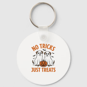 Rolig Spökhund Halloween Inga Busstreck Bara Gods  Nyckelring