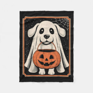 Rolig spökhund Halloween-tröja Halloween Hund Fleecefilt
