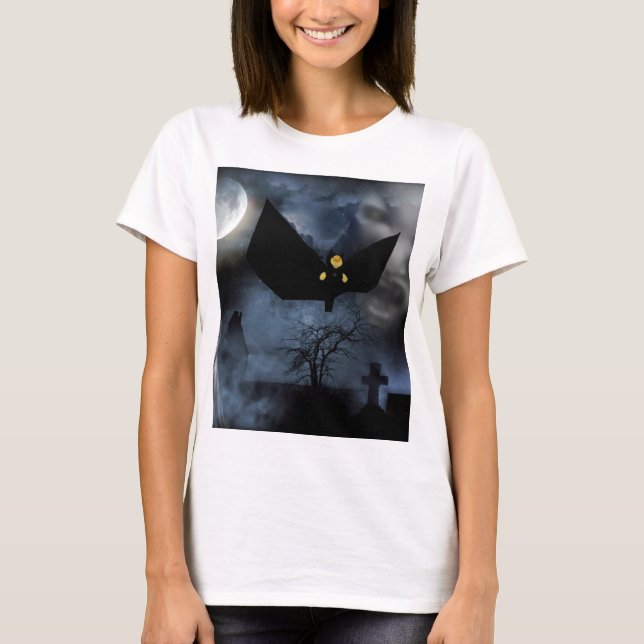 Rolig spöklik design för Halloween T Shirt (Framsida)