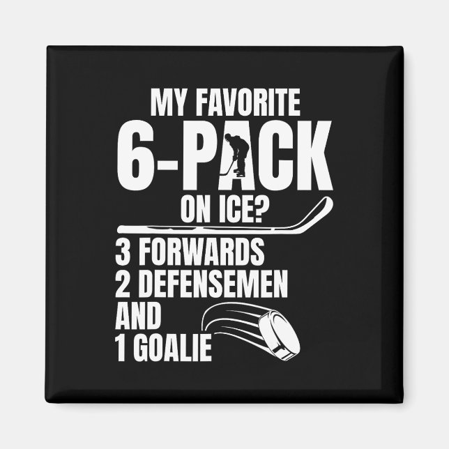 Rolig sport dammishockeyspelare (4)  magnet (Framsidan)