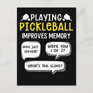 Rolig Sport Pickleball Spelare Vykort
