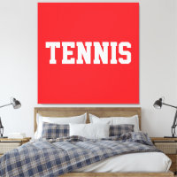 Rolig Sportig Ljus Röd Atletisk Vit TENNIS Text
