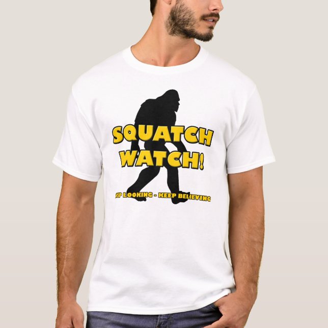 Rolig Squatch T-shirt för Sasquatch Bigfoot Yeti (Framsida)
