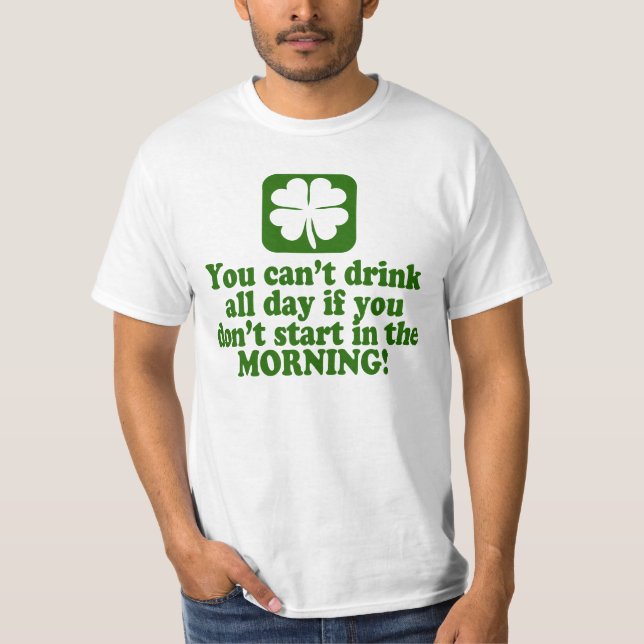 Rolig St Paddys som dricker humor Tröja (Framsida)