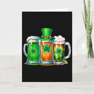 Rolig St Patrick Dag Irländsk Irland Flagga Grönt  Kort