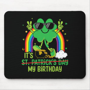 Rolig St. Patricks Dag Det är min födelsedag Shamr Musmatta