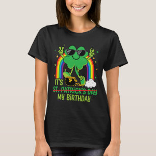 Rolig St. Patricks Dag Det Är Min Födelsedag Shamr T Shirt
