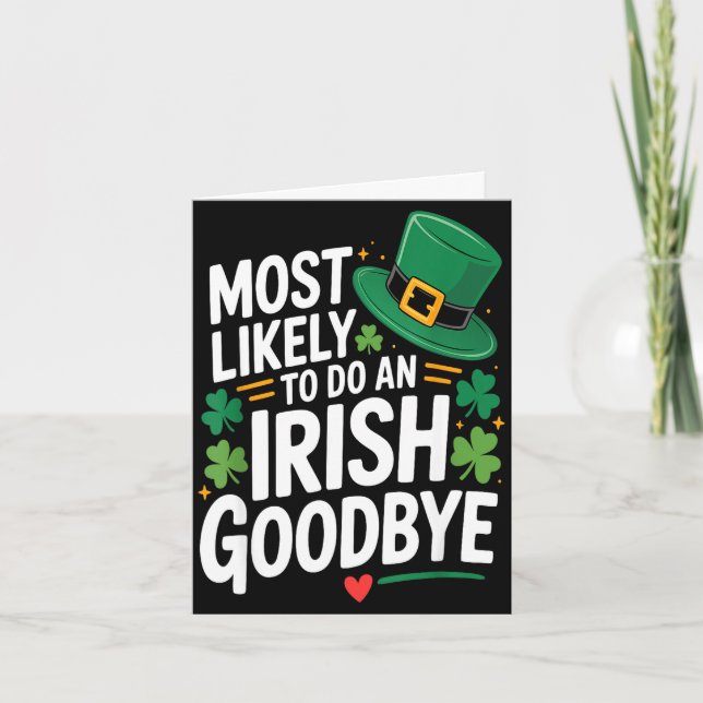 Rolig st. patricks dag mest sannolikt att göra en  kort (Framsida)