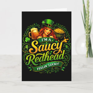 Rolig st. patricks dag på rödhårig rödhårig kort