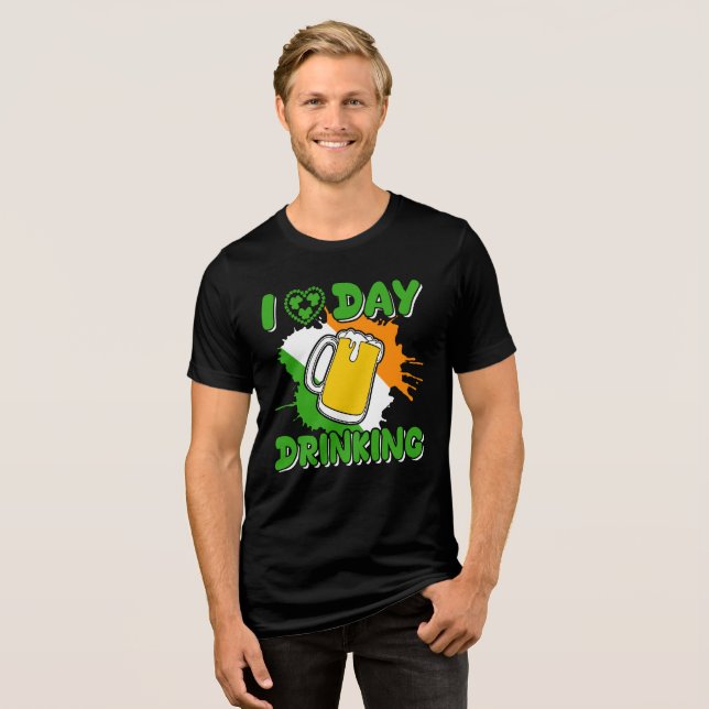 Rolig St.Patricks dag t-shirt för män (Framsida Full)