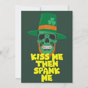 Rolig St. Patricks Day 2023- Kyss mig sen spanka m Julkort