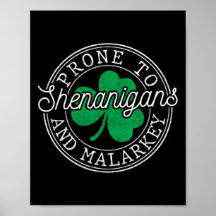 Rolig St Patricks Day Benägen För Bus Och Strunt Poster