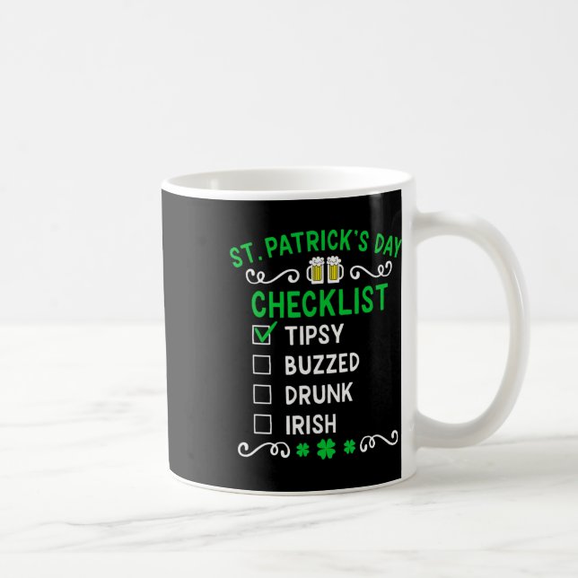 Rolig St Patricks Day-checklista  Kaffemugg (Höger)