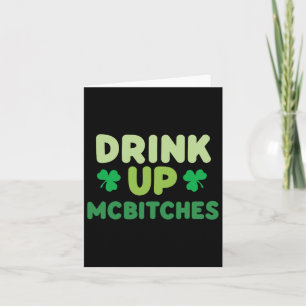 Rolig St Patricks Day Drick Upp Mces Irländsk Grön Kort