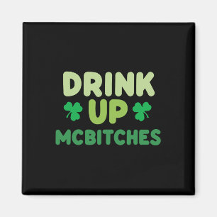 Rolig St Patricks Day Drick Upp Mces Irländsk Grön Magnet