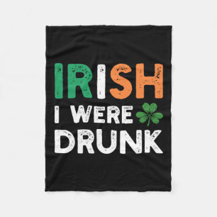 Rolig St. Patricks Day Dricker Irländsk Jag Var Be Fleecefilt