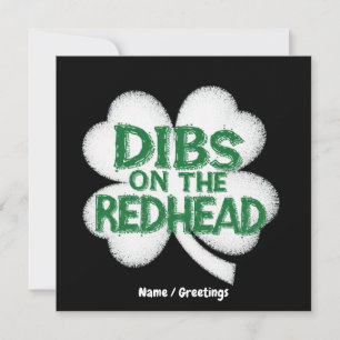 Rolig St. Patricks Day "Förtur till rödhårig"  Inbjudningar