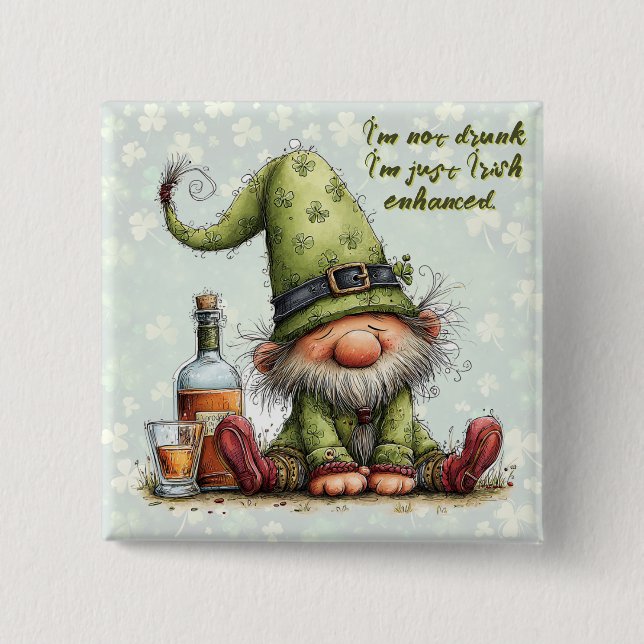 Rolig St. Patricks Day-humor Knapp (Framsida)