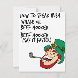 Rolig St. Patricks Day Irländsk Accent Julkort