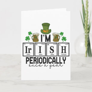 Rolig St Patricks Day Irländsk kemi Periodiska Ele Kort