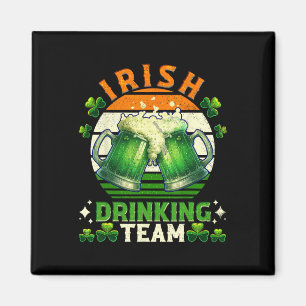 Rolig St Patricks Day Irländsk öl-drickande Team I Magnet