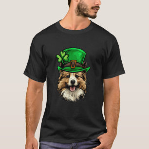 Rolig St Patricks Day Isländsk Fårhund Hund T Shirt