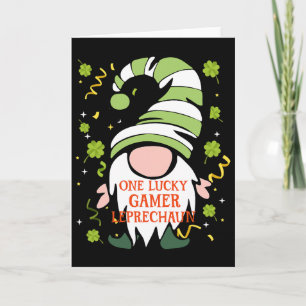 Rolig St Patrick's Day Lucky Gnome Familj Ma Kort