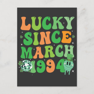 Rolig St Patricks Day Lucky Sedan Mars 1994 Inbjudan Vykort