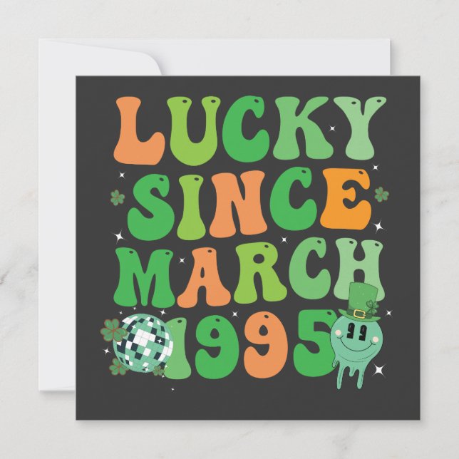 Rolig St Patricks Day Lucky Sedan Mars 1995 Inbjudningar (Framsida)