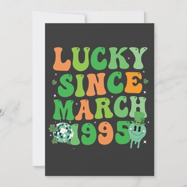 Rolig St Patricks Day Lucky Sedan Mars 1995 Inbjudningar (Framsida)