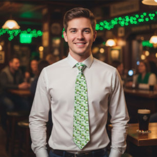 Rolig St. Patrick's Day Lucky Slipsklöver Slips