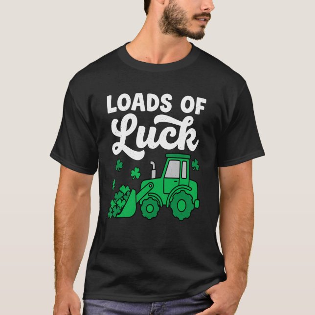Rolig St.Patrick's Day Massor av Tur Traktor S T Shirt (Framsida)