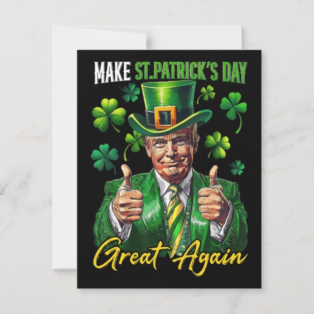 Rolig St. Patricks Day-parodi  Julkort (Framsida)