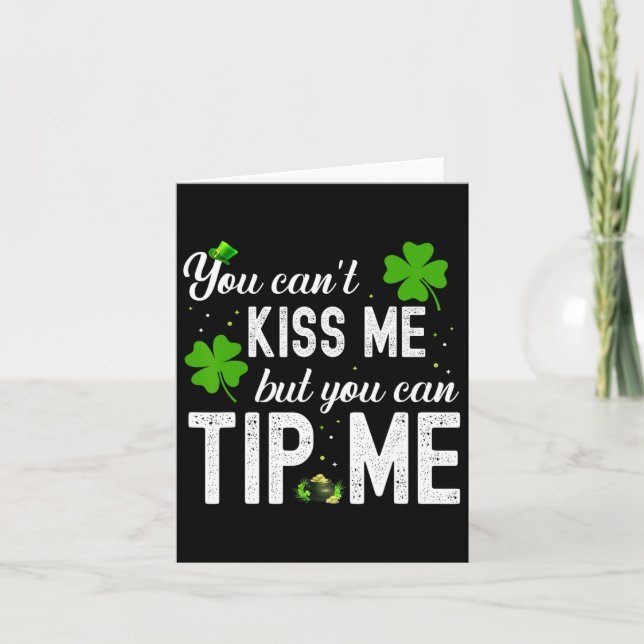 Rolig St Patricks Day Servitris Barpersonal Servit Kort (Framsida)