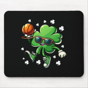 Rolig St Patricks Day Shamrock Lekande Skelett Poj Musmatta