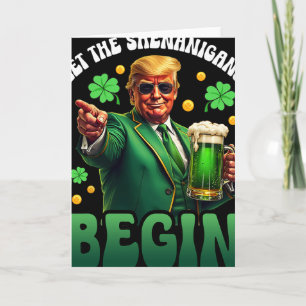 Rolig St Patricks Day Trump Låt Bushen Börja Kort