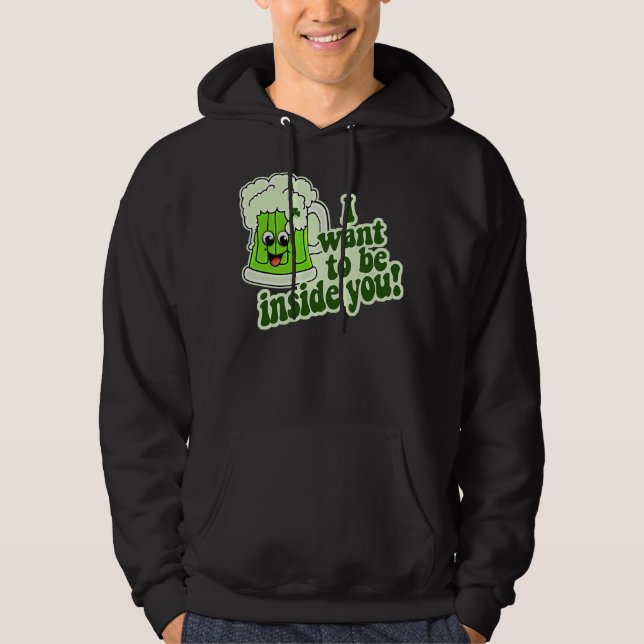 Rolig st patricks dayirländare tröja med luva (Framsida)