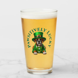 Rolig St Patricks Hund Sannolikt Lycklig Glaskopp
