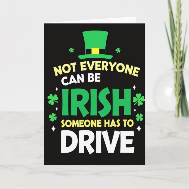 Rolig St. Patricks-kort för irländska bilförare Kort (Framsida)