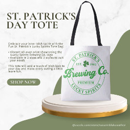 Rolig St. Patrick's Lucky Spirits-handväskor Tygkasse