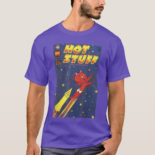 Rolig Stary Serietidning Hot Stuff T Shirt (Framsida)