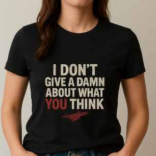 Rolig Statement T-shirt; Söt Sassy vuxen Jag bryr  T Shirt