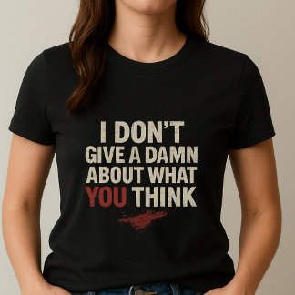 Rolig Statement T-shirt; Söt Sassy vuxen Jag bryr T Shirt