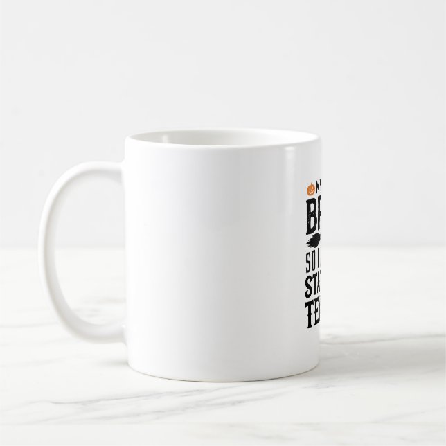 Rolig statistiklärare Halloween-citat Design_1 Kaffemugg (Vänster)