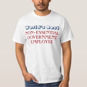 Rolig statligt anställdavstängningsT-tröja T-shirt
