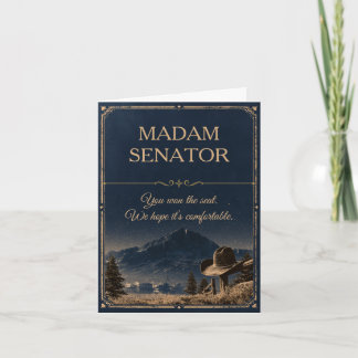 Rolig statssenat Gratulerar du vann platsen Kort