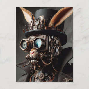 Rolig Steampunk Kanin Vykort